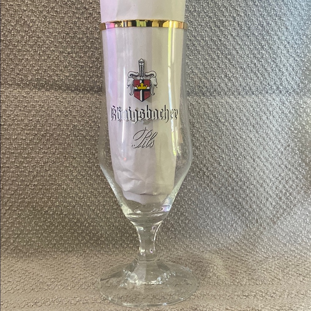 Königsbacher Pils Glass with Gold Rim